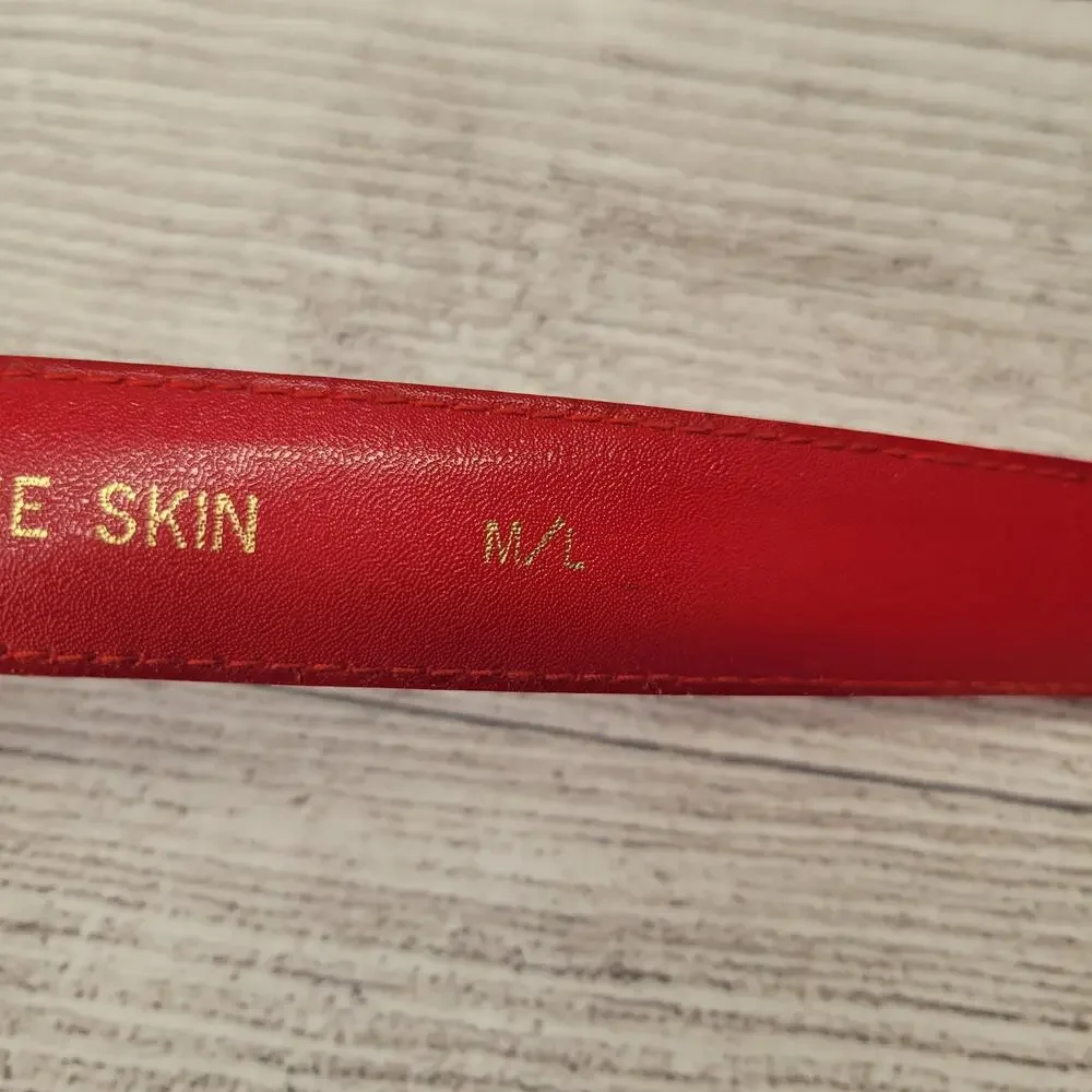 Vintage 80s Red Snake Skin 1